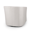 Swivel Accent Chair- Classic Round Barrel Style- Wheat Beige Fabric