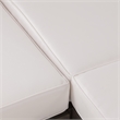 Lizzie Outdoor Corner Chair- Cross Back- White Fabric- Dark Gray Wood