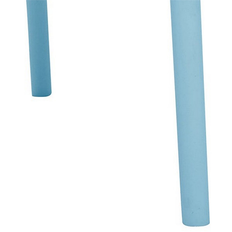 Gyna 14 Inch Kids Side Chair- Dotted Backrest- Armless- Set of 4- Blue