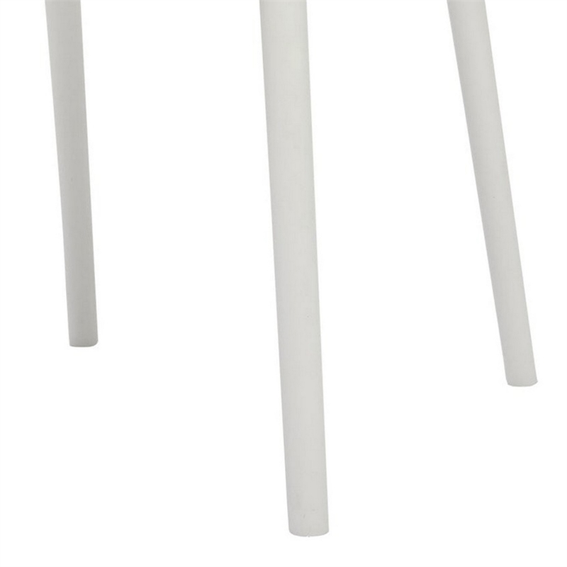 Gyna 14 Inch Kids Side Chairs- Set of 4- Round Dotted Backrest- Armless- White