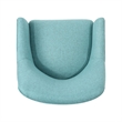 Heza Rolling Swivel Office Chair- Light Blue Fabric- Chrome Metal
