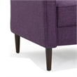 Dupe Manual Reclining Chair- Button Tufted Design- Purple Polyester