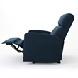Power Recliner Chair- Oversize Wide Seat- Tufted Navy Blue Fabric