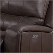 Elle 37 Inch Glider Chair- Manual Recliner- Cushioned- Brown Faux Leather