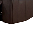 Elle 37 Inch Glider Chair- Manual Recliner- Cushioned- Brown Faux Leather
