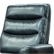Aki 36 Inch Swivel Manual Recliner Chair- Luxury Plush Black Faux Leather