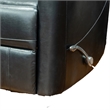 Aki 36 Inch Swivel Manual Recliner Chair- Luxury Plush Black Faux Leather
