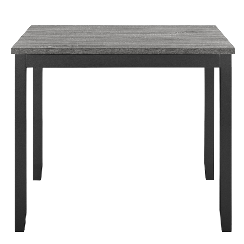 Phy 5pc Counter Table and Chairs Set- Nailheads- Tufted Gray Fabric- Black