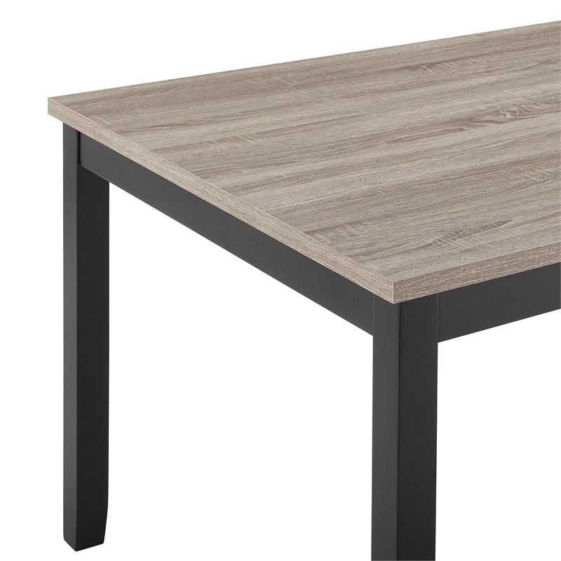 Phy 5pc Dining Table and Chairs Set- Nailheads- Tufted Beige- Brown- Black