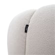 Reno Ola 48 Inch Accent Chair- Tufted Cloud Seat- Beige Fabric- Wood Frame