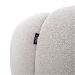 Reno Ola 48 Inch Accent Chair- Tufted Cloud Seat- Beige Fabric- Wood Frame