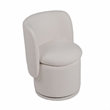 Reno Nori 26 Inch- Swivel Dining Chair- Off White Fabric- Wingback- Wood