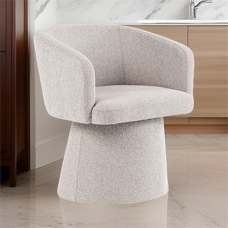 24 Inch Accent Dining Chair- Cushioned Seat and Windsor Back- Gray Linen
