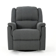 Zune Manual Glider Recliner Chair- Swivel Ergonomic Design- Charcoal Gray