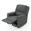 Zune Manual Glider Recliner Chair- Swivel Ergonomic Design- Charcoal Gray