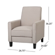 Zuca Pushback Recliner Chair- Black Wood- Premium Padded Beige Polyester