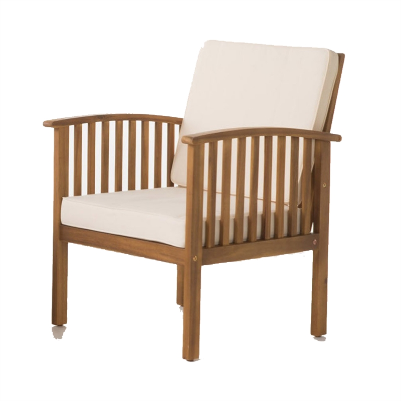 Sayan 4pc Outdoor Coffee Table Set- Loveseat- 2 Chairs- Beige- Brown