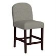 Aleo Counter Stool Chair- Gray Woven Fabric and Tapered Wood Legs