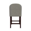 Aleo Counter Stool Chair- Gray Woven Fabric and Tapered Wood Legs