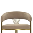 Yuki Dining Chair- Curved Gray Velvet Backrest- Silver Cantilever Base