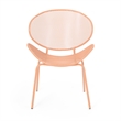 Elie Outdoor Chairs Set of 2- Wing Mesh Curved Back- Orange Iron Frame