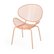 Elie Outdoor Chairs Set of 2- Wing Mesh Curved Back- Orange Iron Frame