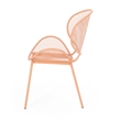 Elie Outdoor Chairs Set of 2- Wing Mesh Curved Back- Orange Iron Frame