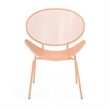 Elie Outdoor Chairs Set of 2- Wing Mesh Curved Back- Orange Iron Frame