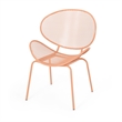 Elie Outdoor Chairs Set of 2- Wing Mesh Curved Back- Orange Iron Frame