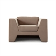 Roe Accent Chair- Camel Brown Performance Velvet- Track Arms