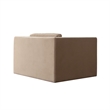 Roe Accent Chair- Camel Brown Performance Velvet- Track Arms