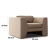 Roe Accent Chair- Camel Brown Performance Velvet- Track Arms