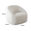 Opal Swivel Accent Chair- Light Oat Gray Polyester- Contoured Barrel Back