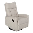 Manual Recliner Chair- Glider and Swivel Mechanism- Beige Fabric