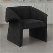Allena Accent Chair- Contemporary Sloped Arms- Classic Black Fabric