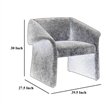 Allena Accent Chair- Contemporary Sloped Arms- Classic Black Fabric