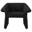 Allena Accent Chair- Contemporary Sloped Arms- Classic Black Fabric