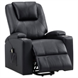Stoy Power Lift Recliner Chair- Massage- 36 Inch Black Faux Leather