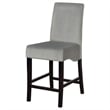 Tela 5pc Counter Height Dining Set- Black Wood Table- 4 Gray Chairs