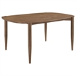 Dora 5pc Dining Table n 4 Chairs Set- Curved Scandinavian- Walnut Brown