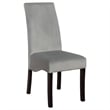 Tela 5pc Dining Table and 4 Chairs Set- Black Pedestal Base- Gray