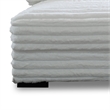Ezo Armless Accent Chair- White Polyester Corduroy- Soft Cushioned