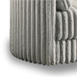 Ezo Swivel Accent Chair- Channel Gray Polyester Corduroy- 2 Pillows