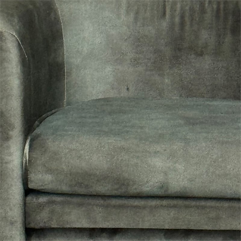Gela Dining Chair- Three Legged Barrel Accent Sides- Rainforest Green