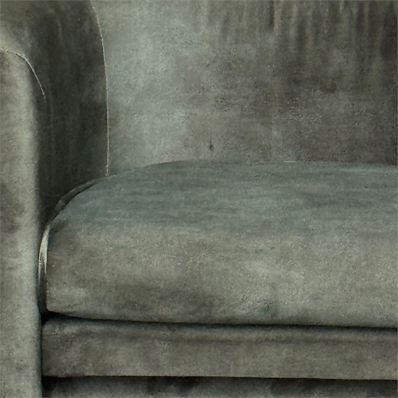 Gela Dining Chair- Three Legged Barrel Accent Sides- Rainforest Green