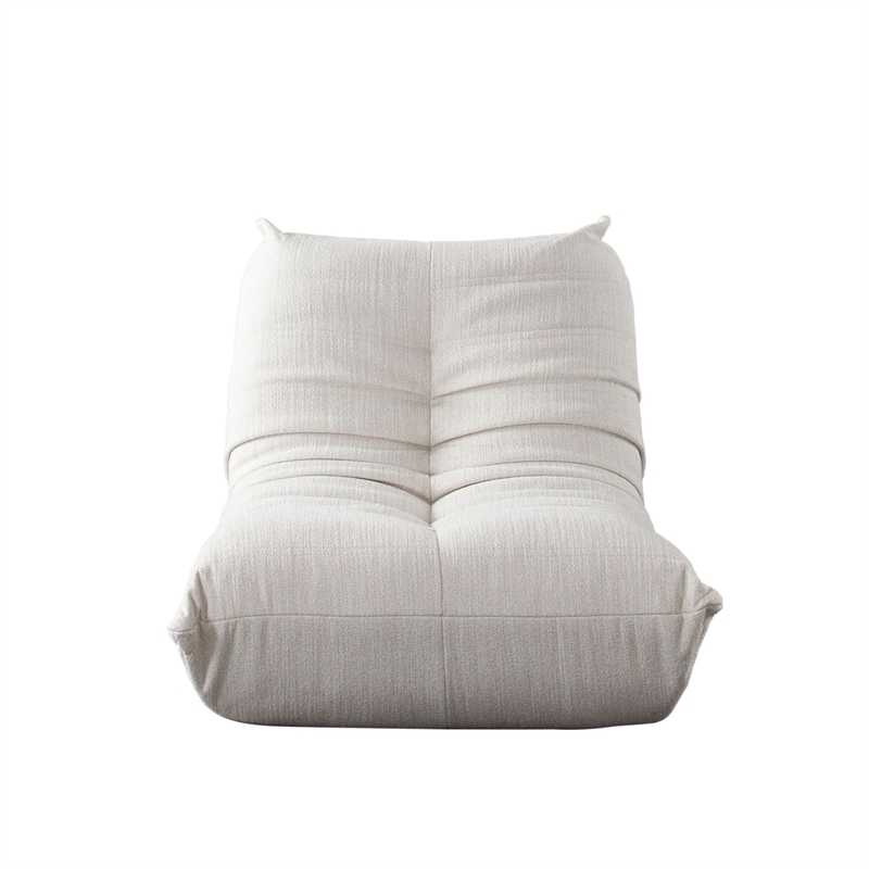 Ezee Armless Chair- Low Profile Floor Seating- Pleated Polyester- 42 Inch