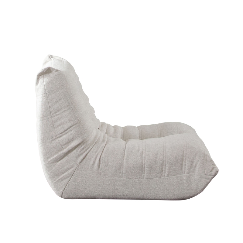Ezee Armless Chair- Low Profile Floor Seating- Pleated Polyester- 42 Inch