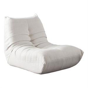 Ezee Armless Chair- Low Profile Floor Seating- Pleated Polyester- 42 Inch
