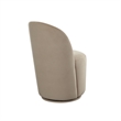 Accent Swivel Dining Chairs- Set of 2- Camel Brown Velvet- Contoured Back