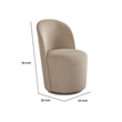 Accent Swivel Dining Chairs- Set of 2- Camel Brown Velvet- Contoured Back